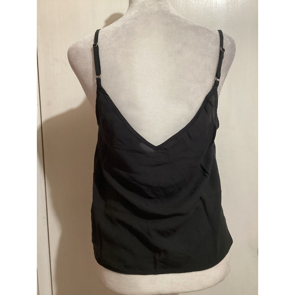 J. Crew Black V-Neck Sleeveless Camisole 100% Viscose 8 NWOT - Picture 2 of 5